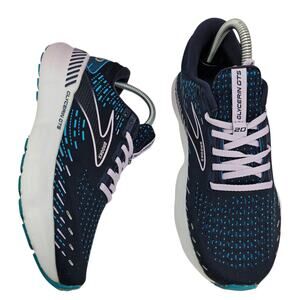 Brooks Glycerin GTS 20 Peacoat Ocean Pastel Lilac Womens 8 Medium B Running Shoe
